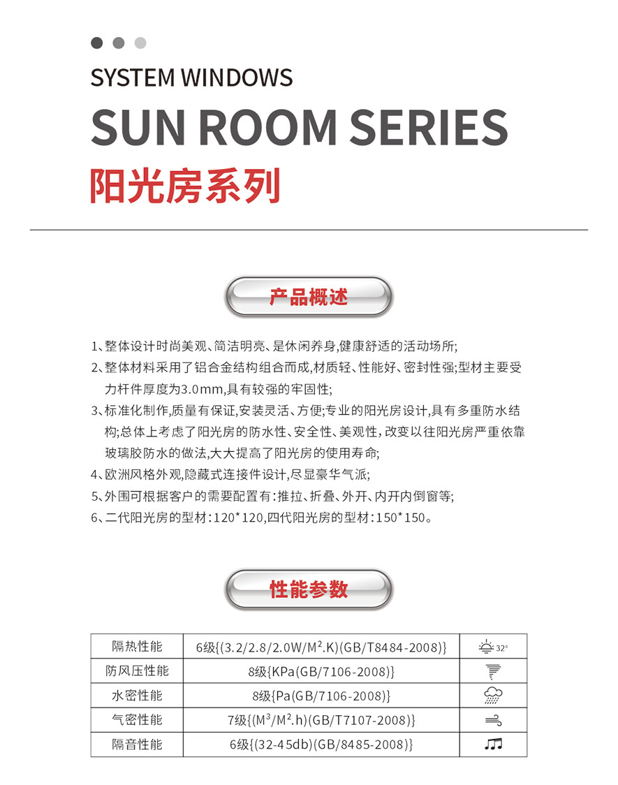 必发88铝合金隔热阳光房